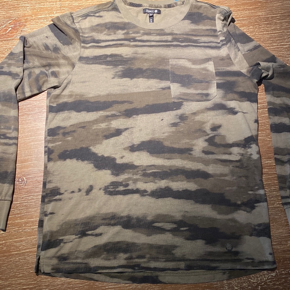 Stance camo long sleeve t shirt size M